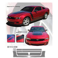 CarBeyondStore, Compatible with - Ford Mustang 2010 to 2012 Silver Dominator Body Vinyl Graphics Kit