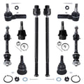 Detroit Axle - RWD Front 10pc Suspension Kit for 2006 2007 2008 Dodge Ram 1500 4 Upper & Lower Ball Joints 4 Tie Rods 2 Sway Bar Links Replacement [Excluding Extended Crew Cabs]