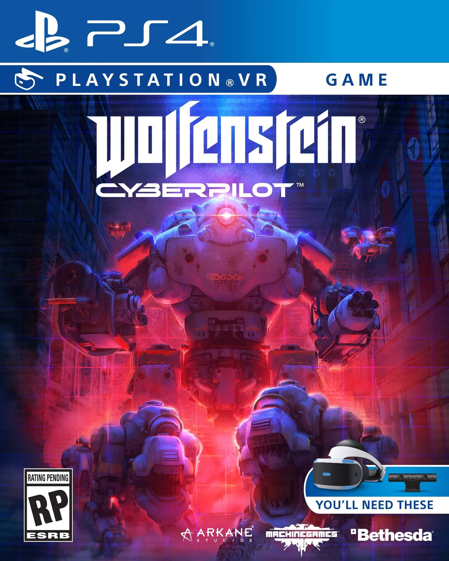 Wolfenstein Cyberpilot VR, Bethesda Softworks, PlayStation 4, 093155174214