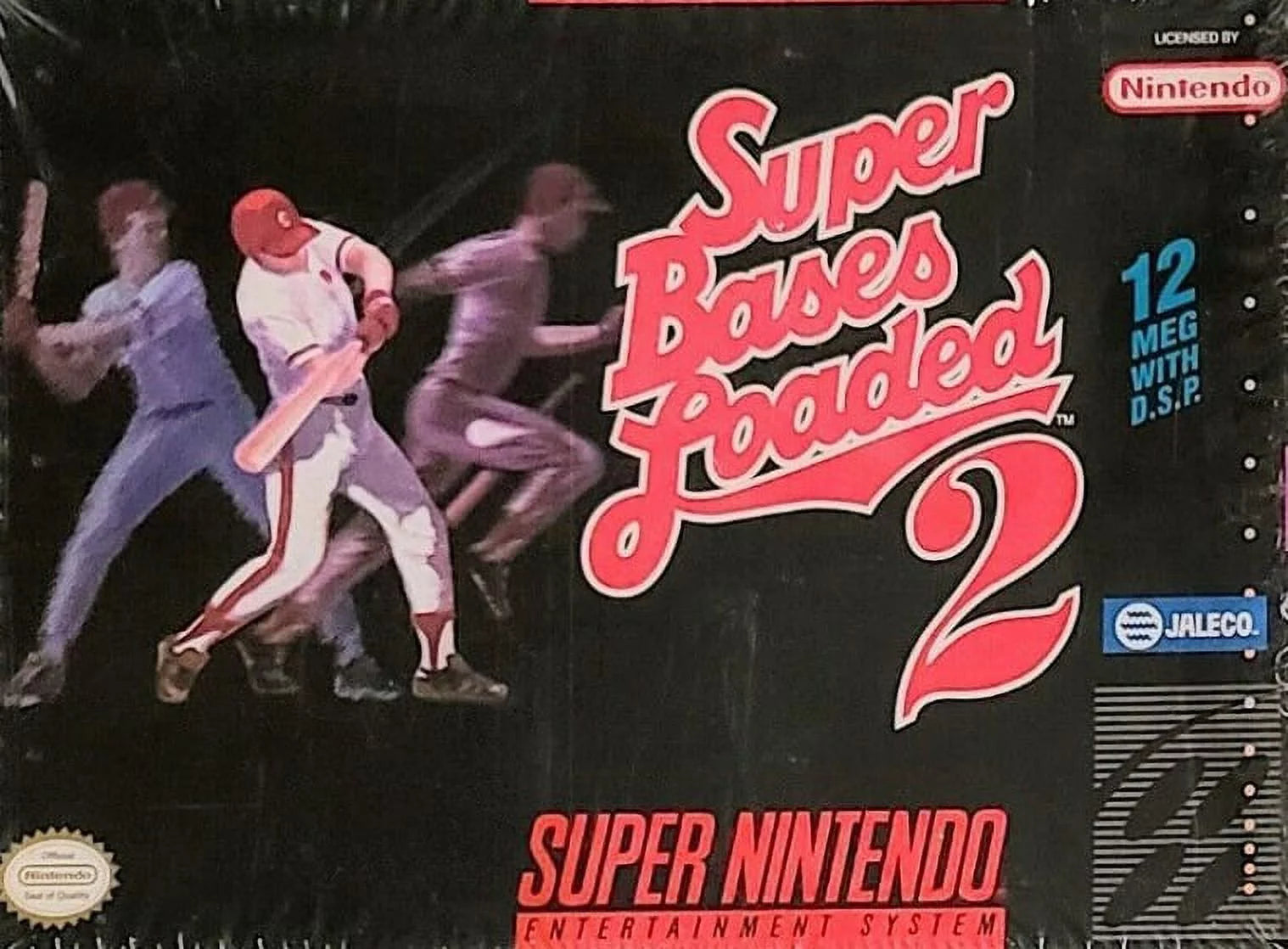 Restored Super Bases Loaded 2 (Super Nintendo, 1994) SNES Baseball Game (Refurbished)