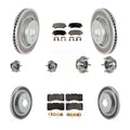 Transit Auto - Front Rear Hub Bearings Assembly Coated Disc Brake Rotors And Ceramic Pads Kit (10Pc) For 2015 Ford Mustang V6 with 3.7L With Brembo Brakes KBB-126188