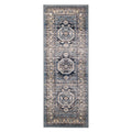 My Texas House Eastern Passage 2'7 X 7'6 Blue Grey Floral Runner Rug
