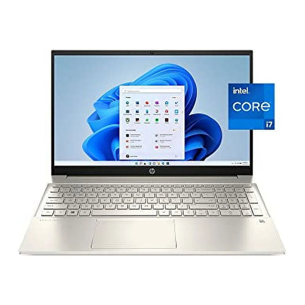 HP Pavilion 15 2021-15.6 FHD Touch Intel Iris Xe Graphics - Intel Core i7-1165G7 4 Cores - 24GB DDR4 1TB NVMe SSD - Numeric Keypad Wi-Fi 6 Bluetooth 5 - Win11 Pro TLG 32GB USB - Lunar Gold