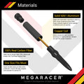 Mega Racer 5.5¡± 100% Real Carbon Fiber Black Antenna - 2007-2024 Jeep Wrangler Gladiator 4xe JK JKU JL JLU JT Rubicon Sahara Willys Mojave, 6061 Solid Aluminum, Jeep Antenna Replacement, Pack of 1