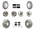 Transit Auto - Front Rear Hub Bearings Assembly Coated Disc Brake Rotors And Ceramic Pads Kit (10Pc) For 2020 Dodge Challenger GT with AWD With Brembo Brakes KBB-120587