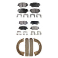 Transit Auto - Front Rear Semi-Metallic Brake Pads And Parking Shoes Kit For Kia Optima With Electric KFN-100725
