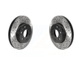 Front Coated Drilled Slotted Disc Brake Rotors Pair For 2015-2020 Chevrolet Colorado GMC Canyon KD-100427