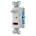 Hubbell RC109WZ Toggle Switch w/ Pilot Light, 1-Pole, 15-Amp, 120-Volt, White, (48-Pack)