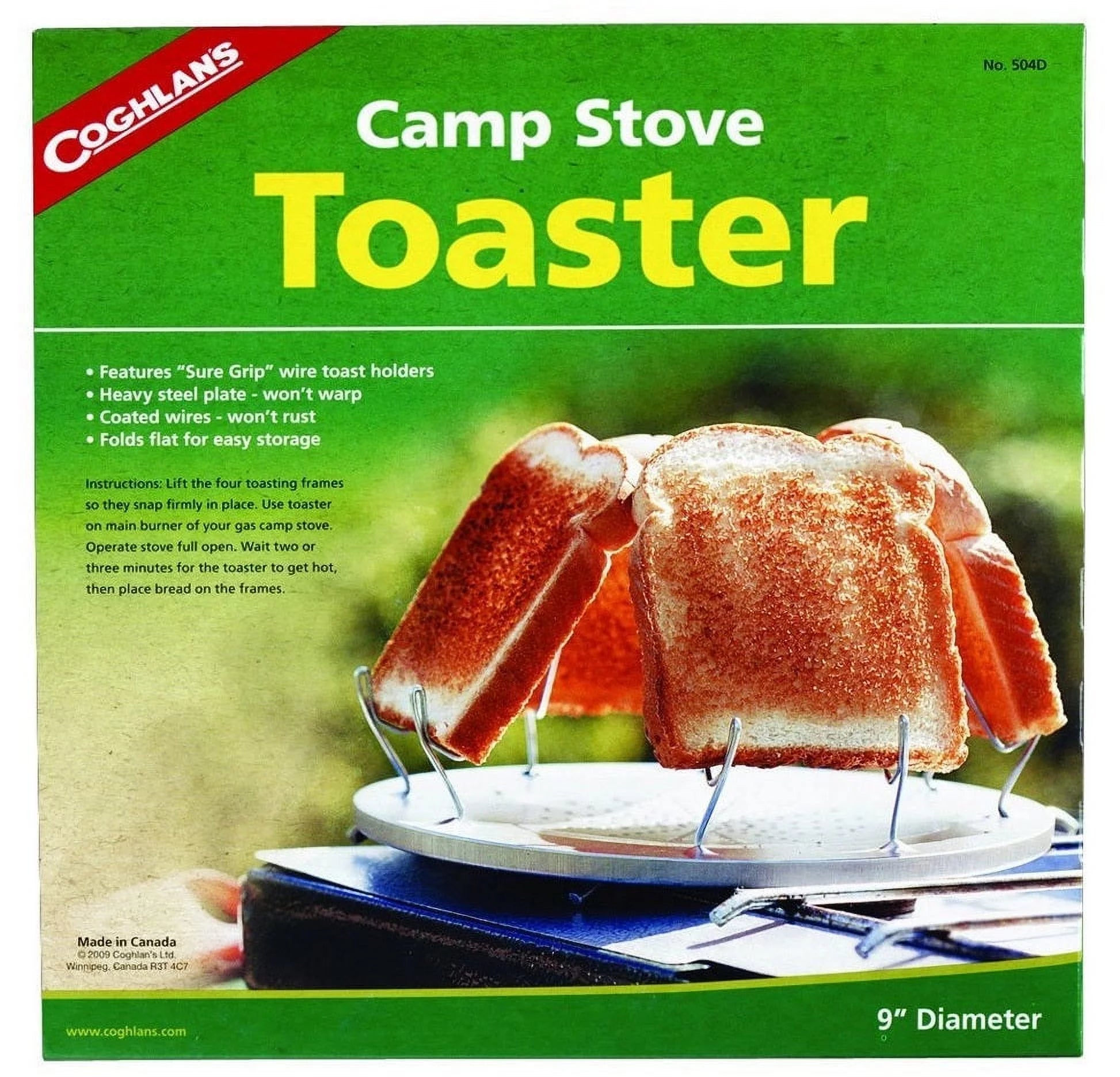 Coghlan's Coghlan's 504D Camp Stove Toaster, 9, Steel