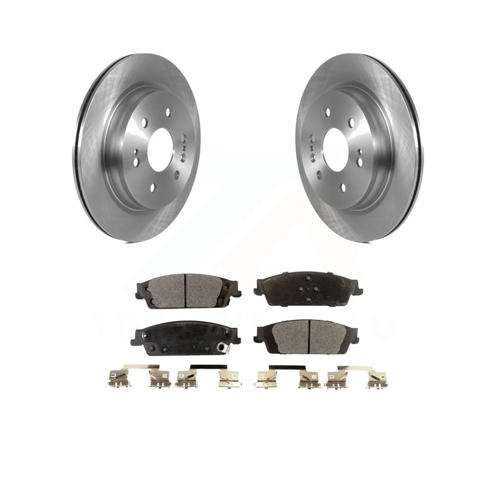 Transit Auto - Rear Disc Brake Rotors And Ceramic Pads Kit For 2019-2019 Chevrolet Silverado 1500 LD GMC Sierra Limited With Electric Parking K8T-103808