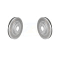 Front Coated Disc Brake Rotors Pair For INFINITI G37 G35 Q60 KG-100274