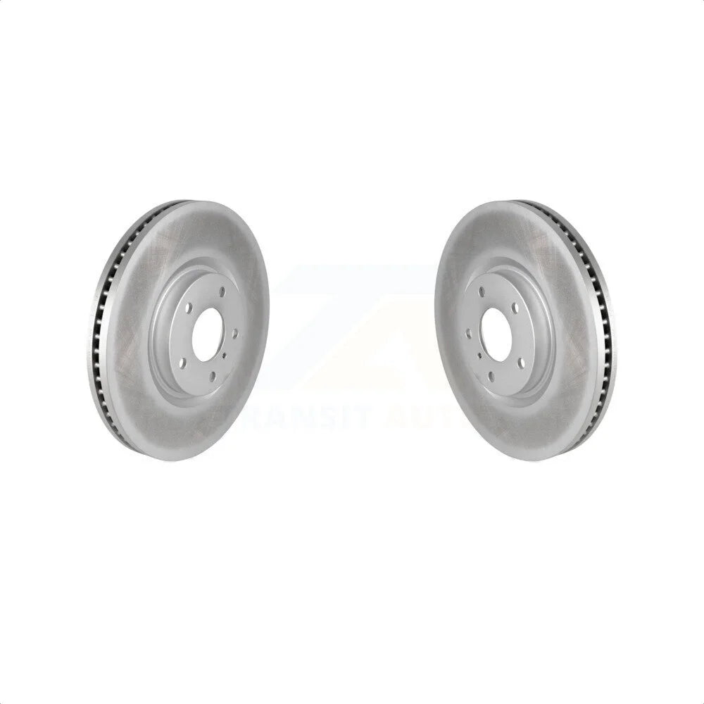 Front Coated Disc Brake Rotors Pair For INFINITI G37 G35 Q60 KG-100274