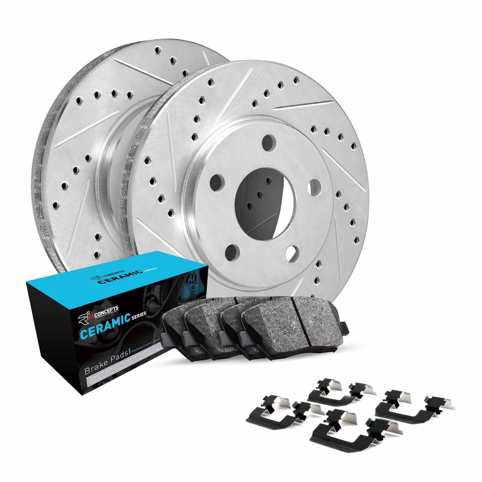 R1 Concepts Wgwh1 76171 R1 E Line Series Brake Rotor D/S Silver W/ Ceramic Fits select: 2014-2022 TOYOTA COROLLA, 2010-2022 TOYOTA PRIUS