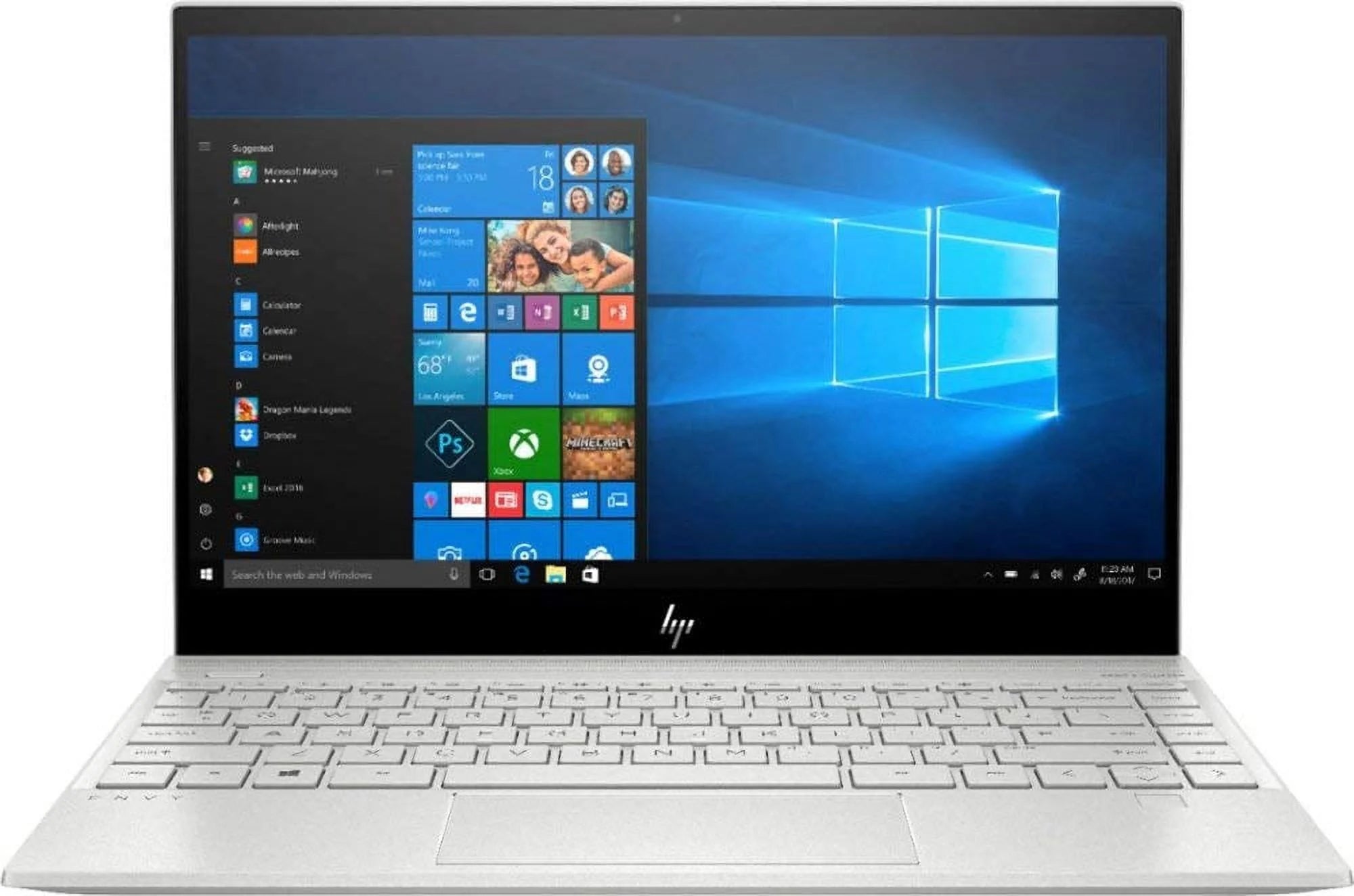 2020 HP Envy 13.3 4K Ultra HD Touch-Screen Laptop 10th Gen Intel i7-1065G7 8GB DDR4 Memory 512GB SSD WiFi 6 Bluetooth 5.0 Weigh 2.6 lbs. Natural Silver