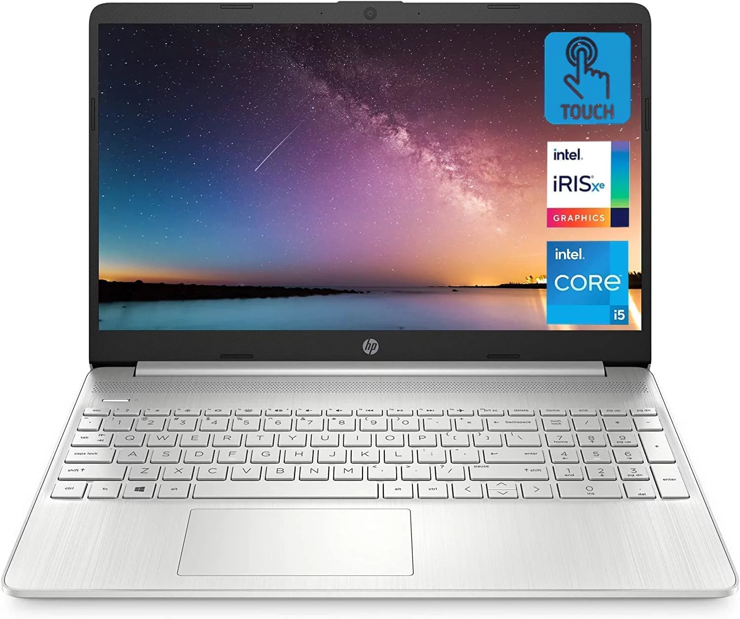 HP 15.6 Touchscreen Laptop, 11th Generation Intel Core i5-1135G7 (4-Core, up to 4.2 GHz, Beat i7-10710U), 32GB DDR4 RAM, 1TB SSD, WiFi, Bluetooth, Webcam, Windows 11, Silver, Cefesfy