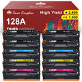10-Pack HP 128A CE320A Toner Cartridge for HP 128A CE320A Work with HP LaserJet Pro CP1525NW CP1525N CM1415FN CM1415FNW MFP Printer (4 Black,2 Cyan,2 Magenta,2 Yellow)