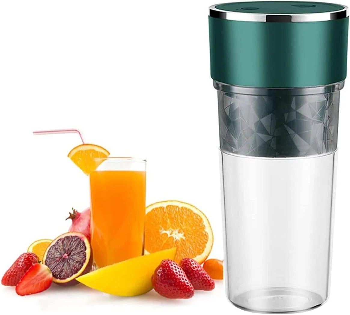 Portable Blender Travel Size, Personal Size Eletric USB Juicer Cup, Fruit, Smoothie, Baby Food Mixing Machine With Updated 4 Blades Magnetic Secure Switch Electric Fruit Mixer For Superb Mixing- 400Ml