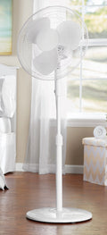 Mainstays 16 3-Speed Oscillating Pedestal Fan, Model# FS40-8MW, White