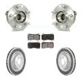 Transit Auto - Front Hub Bearing Assembly With Coated Disc Brake Rotors And Semi-Metallic Pads Kit For Dodge Challenger Charger Brembo Brakes GT with AWD KBB-116821