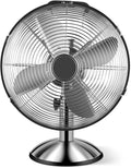 Simple Deluxe 12 Inch Stand Fan, Horizontal Ocillation 75¡ã, 3 Settings Speeds, Low Noise, Quality Made Durable Fan, High Velocity, Heavy Duty Metal For Industrial, Commercial, Residential, Silver
