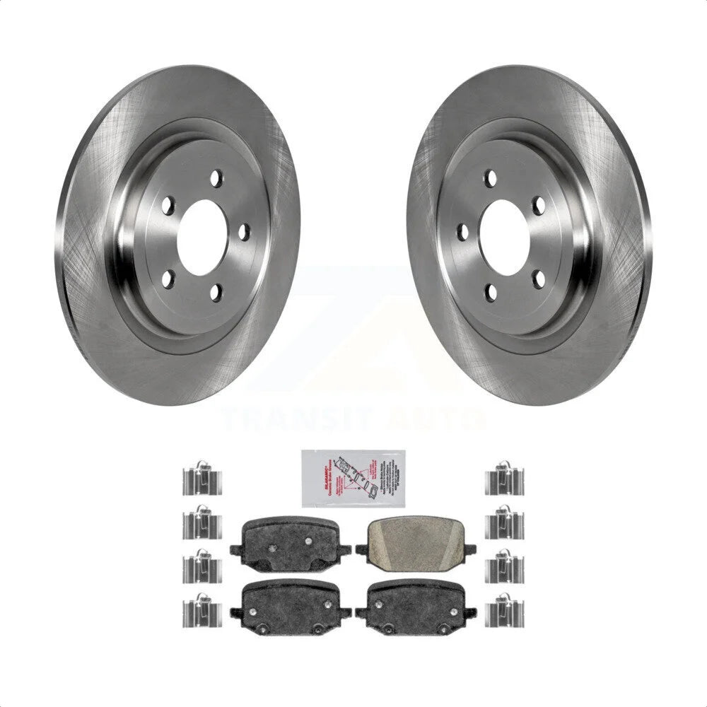 Transit Auto - Rear Disc Brake Rotors And Ceramic Pads Kit For 2022 Ford Explorer 3.0L 2.3L With Electric Parking K8A-106147