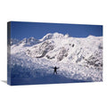 16 x 24 in. Hiker At Upper Fox Glacier in Winter, Westland NP, New Zealand Art Print - Tui De Roy