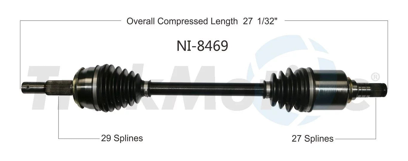 CV Axle Shaft Fits select: 2014-2019 NISSAN ROGUE