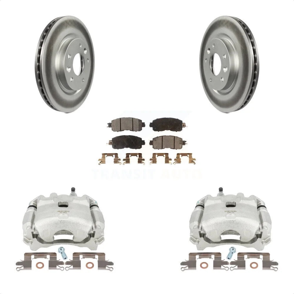 Transit Auto Front Disc Brake Caliper Coated Rotors And Ceramic Pads Kit For Nissan LEAF KCG-100735T