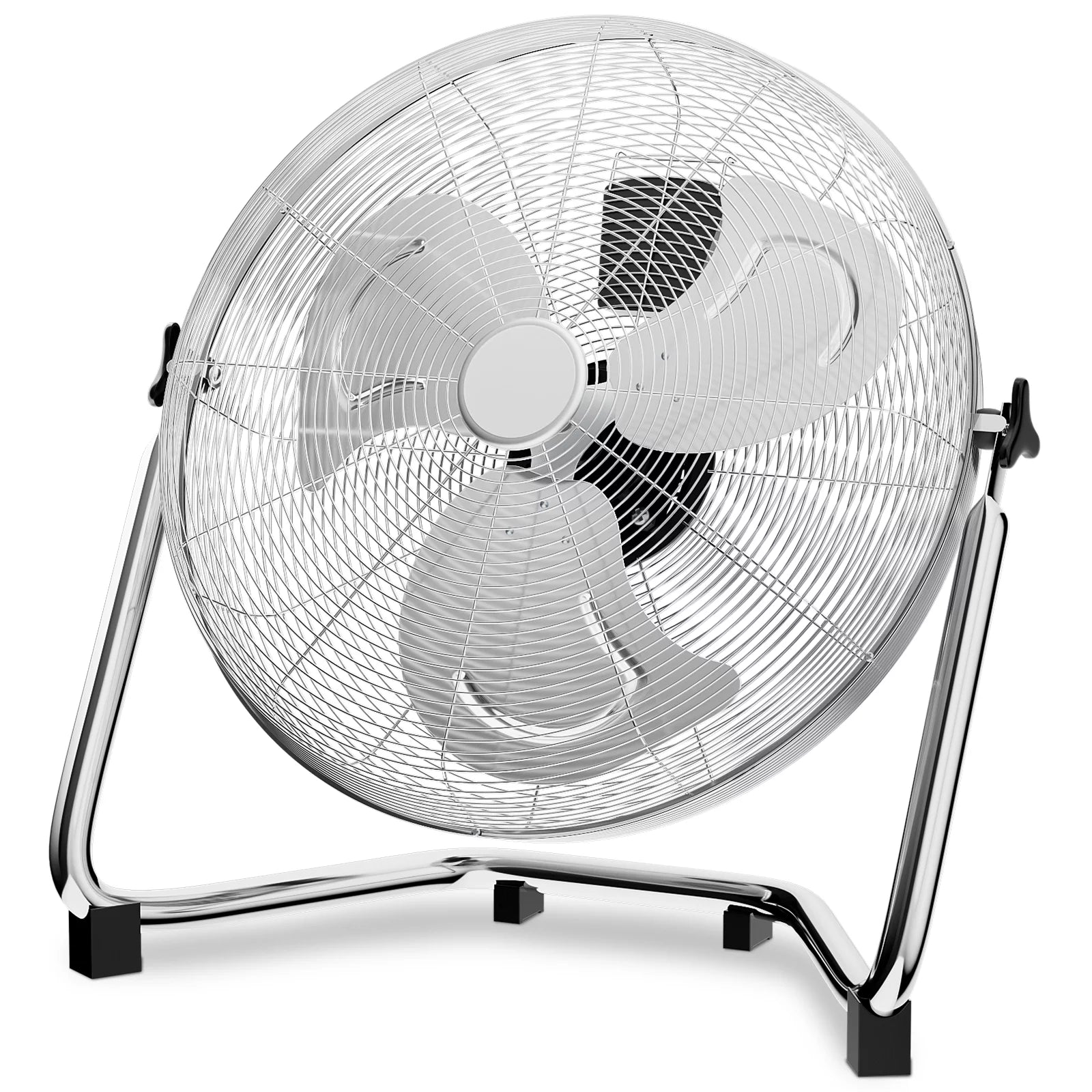 Magshion 20 inch 3-Speed High Velocity Floor Fan, Heavy Duty Metal Industrial Cradle Floor Fan with 120-Degree Adjustable Tilt for Indoor Outdoor, Black