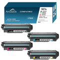 Amateck Compatible Toner Cartridge Replacement for HP CE400A 401A 402A 403A 507A 4 Pack for Enterprise 500 Color M551dn, M551n, M551xh, M575dn, M575f, M575c, M570dn