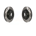 Rear Coated Drilled Slotted Disc Brake Rotors Pair For Mercedes-Benz E350 C250 C300 C350 E550 KD-100191