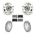 Transit Auto - Front Hub Bearing Assembly With Coated Disc Brake Rotors And Semi-Metallic Pads Kit For 2012-2013 Buick Regal Brembo Calipers KBB-104141