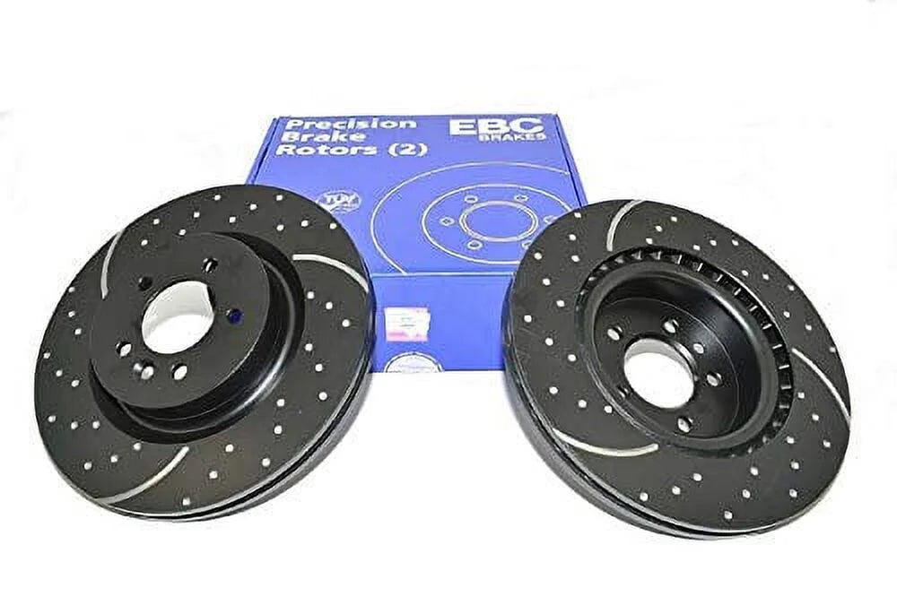 Range Rover Sport LR4 EBC Front Slotted/Grooved Brake Discs Pair DA4496 New
