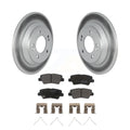 Transit Auto - Rear Coated Disc Brake Rotors And Semi-Metallic Pads Kit For 2022 Hyundai Kona FWD with 1.6L With Electric Parking KGF-102841