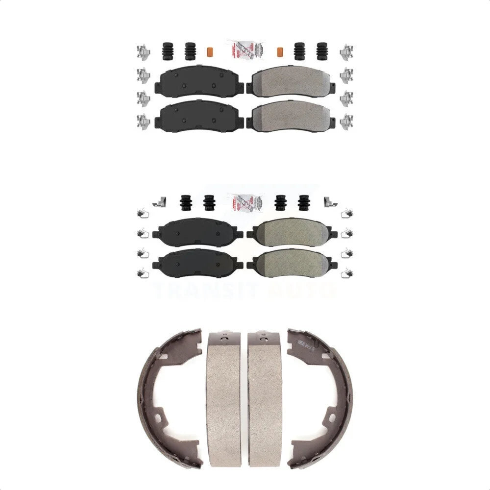 Transit Auto Front Semi-Metallic Disc Brake Pads Kit For 2005-2007 Ford F-250 Super Duty F-350 KNN-100356