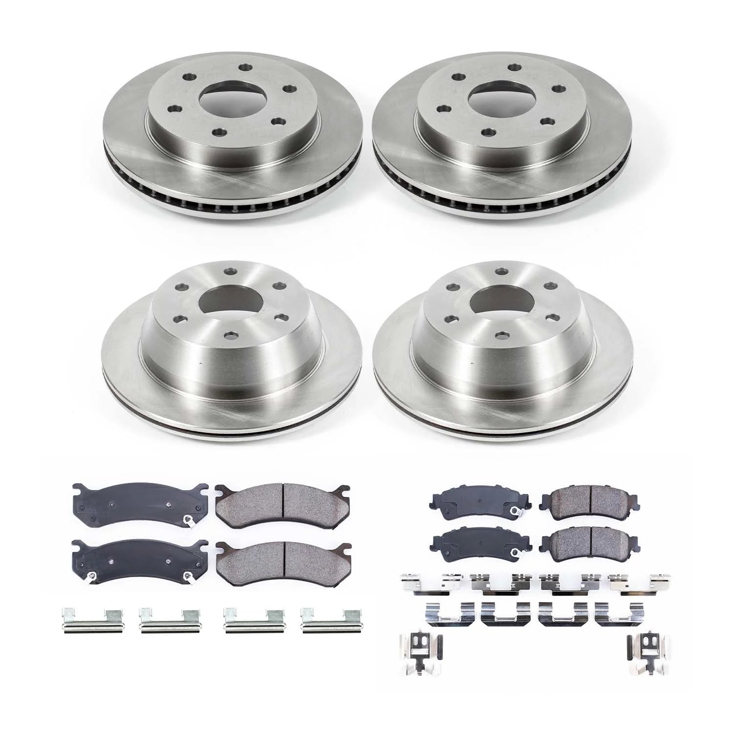 Ultimate Brakes Front and Rear Ceramic Brake Pad and Rotor Kit with Hardware WM81370