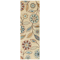 Maples Rugs Traditional Minerva Beige Multi Floral Indoor Hallway Runner Rug, 2'x6'